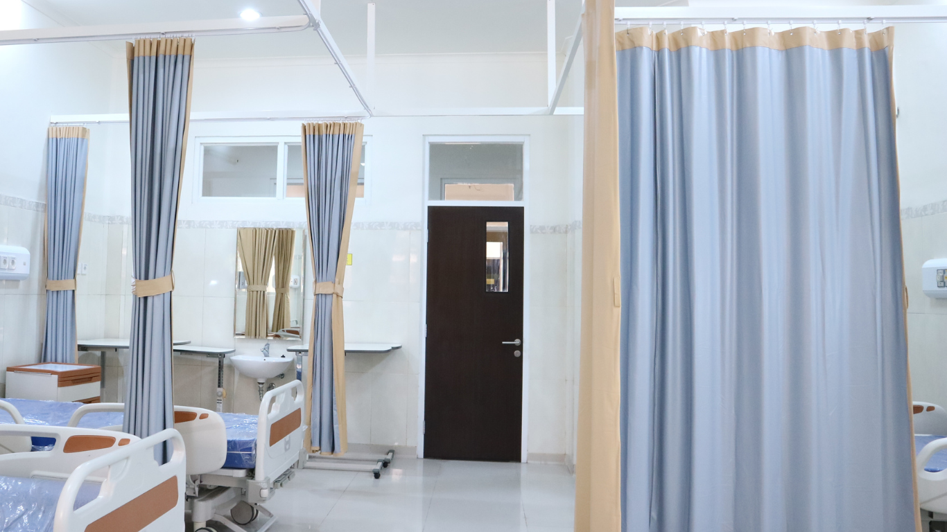 Medical privacy curtains by AJM Textiles, designed for infection control, patient dignity, and everyday clinical use in hospitals and healthcare facilities.