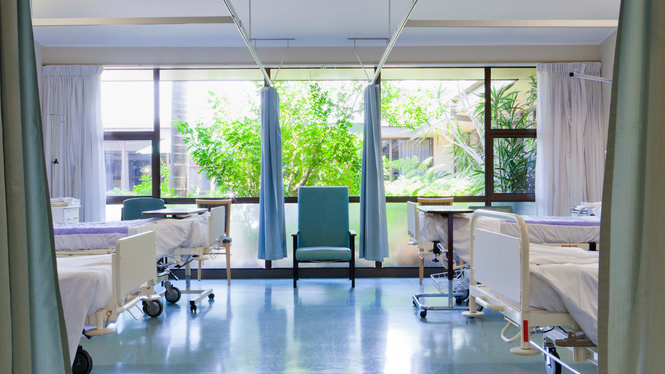 Durable and hygienic hospital curtains from AJM, tailored for seamless integration into patient wards, OPDs, and ICU settings.