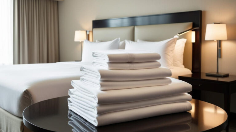 Premium bed linen crafted from soft, high-quality cotton — offering elegance and comfort for hotel guest rooms with reliable wash durability.