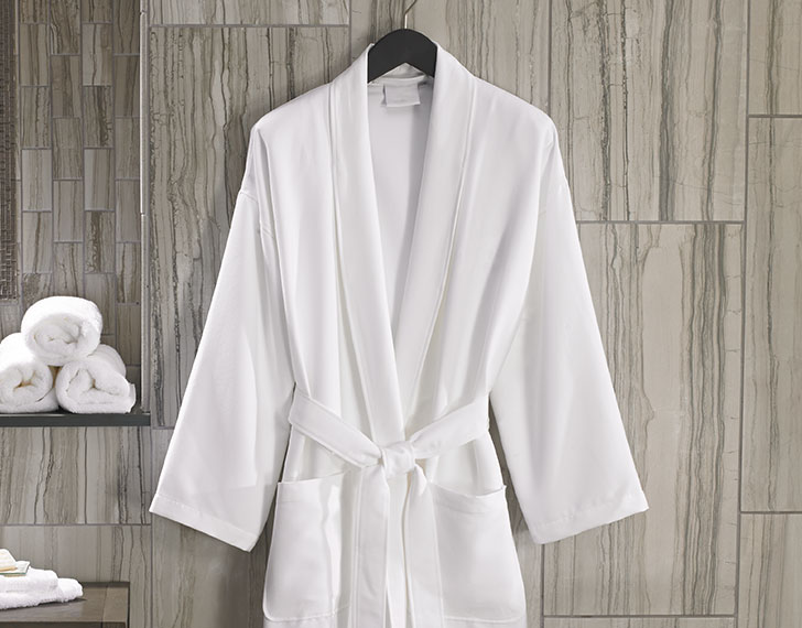 AJM spa robe crafted from breathable, high-quality fabric — perfect for spa rituals and guest comfort.