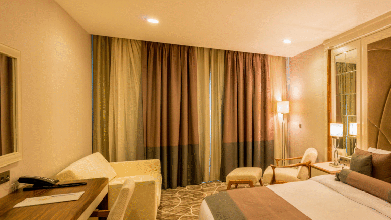 Curtains and blinds crafted to reflect your hotel’s brand identity — from soft sheers to modern blinds and blackout drapes tailored to guest needs.