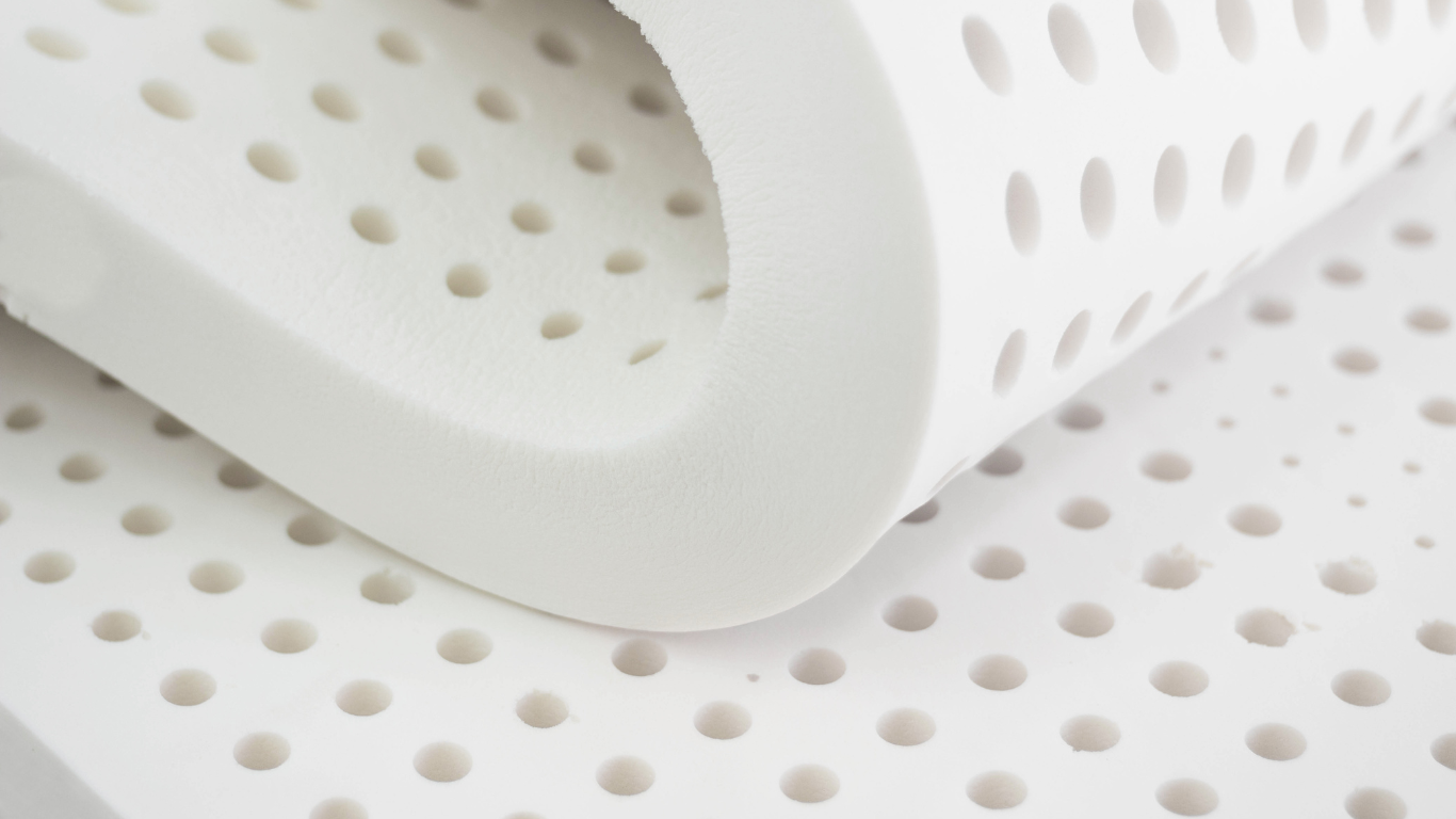 Close-up of high-quality hospital-grade foam used in AJM mattresses — crafted for resilience, hygiene, and pressure-relieving support in clinical settings.